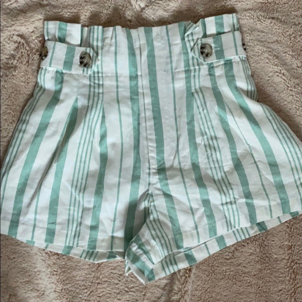 Shorts white and mint